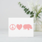 Vrede Liefde en Nijlpaarden Briefkaart (Staand voorkant)