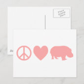 Vrede Liefde en Nijlpaarden Briefkaart (Voorkant / Achterkant)