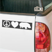 Vrede Liefde en Nijlpaarden Bumpersticker (Op Truck)