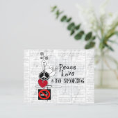 vrede - liefde en NO ROKING Briefkaart (Staand voorkant)