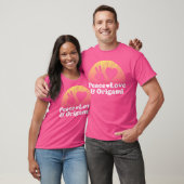 Vrede, liefde en origami t-shirt (Unisex)