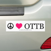 Vrede, liefde en OTTB's Bumpersticker (Op auto)