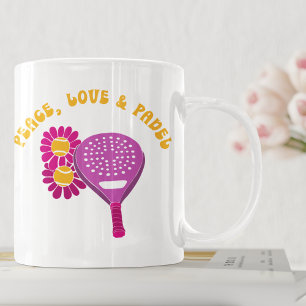Vrede, Liefde en Padel Bloemkracht Koffiemok