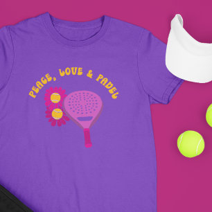 Vrede, Liefde en Padel Bloemkracht T-shirt