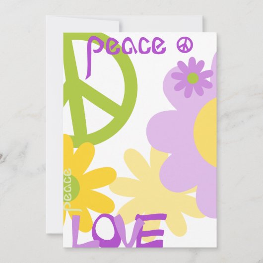 Vrede, liefde en Partij - Blanco tekst Kaart (Voorkant)