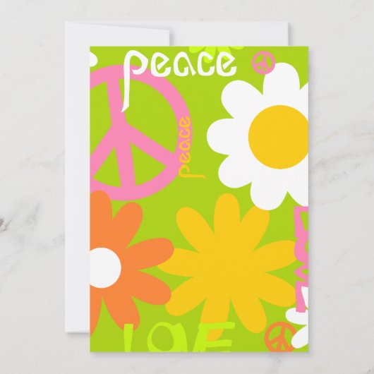 Vrede, liefde en Partij Kaart (Achterkant)