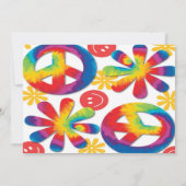 Vrede, liefde en partijuitnodiging kaart (Achterkant)