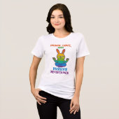 Vrede, liefde en passief verzet Tri-Blend shirt (Voorkant volledig)