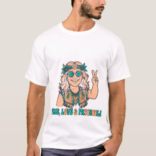Vrede Liefde En Patchouli Hippie T-shirt