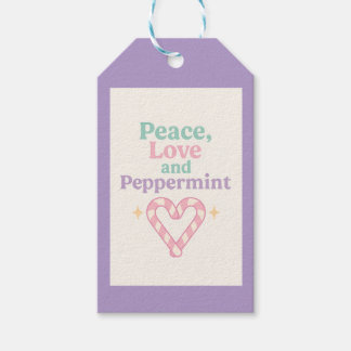 Vrede, Liefde en Pepermunt Cadeaulabel