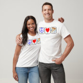 Vrede, liefde en Pizza T-shirt (Unisex)