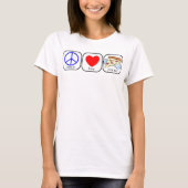 Vrede, liefde en Pizza T-shirt (Voorkant)