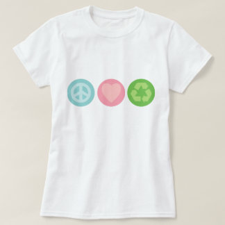 Vrede, liefde en Recyclen T-shirt