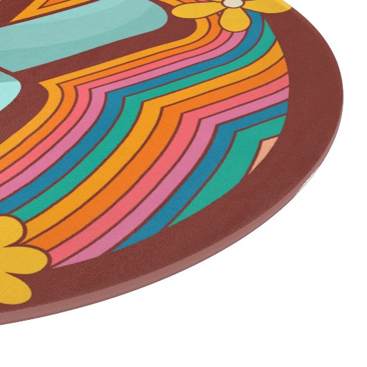 Vrede, Liefde en Regenboog Vibes Snijplank (Hoek)