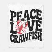 Vrede Liefde en Rivierkreeften Cajun Fleece Deken (Voorkant)