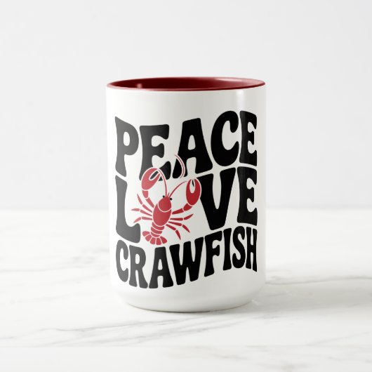 Vrede Liefde en Rivierkreeften Cajun Mok (Midden)