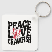 Vrede Liefde en Rivierkreeften Cajun Naam Sleutelhanger (Achterkant)