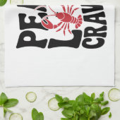 Vrede Liefde en Rivierkreeften Cajun  Theedoek (Gevouwen)