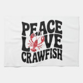 Vrede Liefde en Rivierkreeften Cajun  Theedoek (Horizontaal)