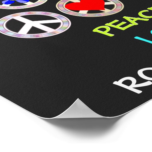 Vrede, Liefde en Rock 'n' Roll Poster (Hoek)