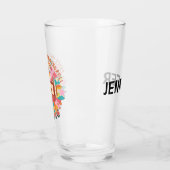 Vrede liefde en rock & roll glas (Links)