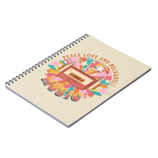 Vrede liefde en rock & roll notitieboek (Linkerzijde)