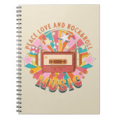 Vrede liefde en rock & roll notitieboek (Voorkant)