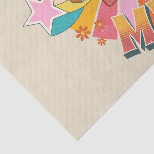 Vrede liefde en rock & roll tissuepapier (Detail)