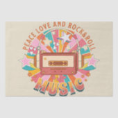 Vrede liefde en rock & roll tissuepapier (Voorkant)