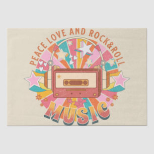Vrede liefde en rock & roll tissuepapier