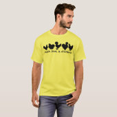 vrede , liefde en shirt voor kippen (Voorkant volledig)