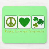 Vrede, liefde en sjamrocks muismat (Voorkant)