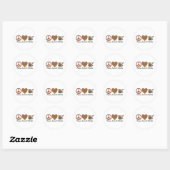 Vrede, liefde en sleuven ronde sticker (Vel)