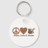 Vrede, liefde en sleuven sleutelhanger (Voorkant)