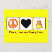 Vrede, liefde en snoepgoed briefkaart (Voorkant)