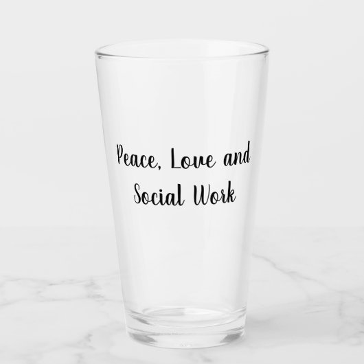 Vrede Liefde en Sociaal Werk Glas (Voorkant)