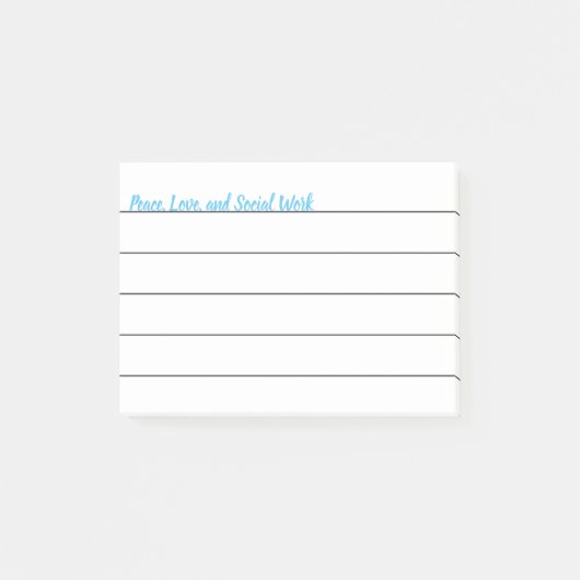 Vrede, liefde en sociaal werk post-it® notes (Voorkant)
