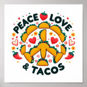 Vrede, Liefde, en Tacos Digitale Download - Perfec Poster (Voorkant)
