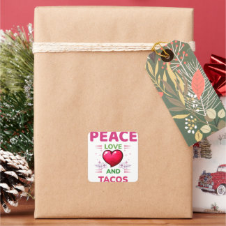 Vrede, Liefde en Tacos Leuke Sticker