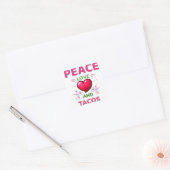 Vrede, Liefde en Tacos Leuke Sticker (Envelop)