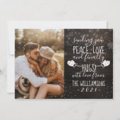 Vrede, liefde en tenslotte Hugs! | Kerstmis 2021 F Kaart (Voorkant)