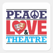 Vrede, Liefde en Theater Sticker (Voorkant)