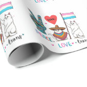 Vrede Liefde en Trans LGBTQ Transgender  Cadeaupapier (Rol Hoek)