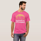 Vrede, liefde en trompetten t-shirt (Voorkant volledig)
