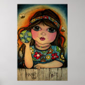 Vrede, liefde en ventilatorkracht poster (Voorkant)