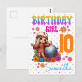 Vrede, Liefde en Verjaardagsvibes Hippie Meisje  Briefkaart (Voorkant / Achterkant)