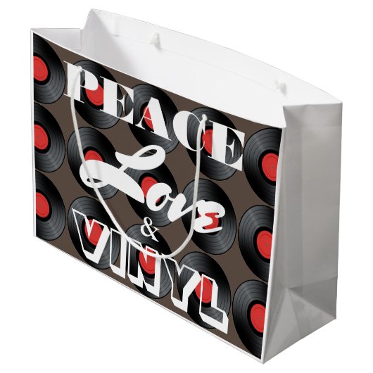 Vrede, liefde en vinyl groot cadeauzakje (Achterkant Gekanteld)
