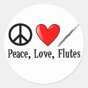 Vrede, liefde en vloten ronde sticker