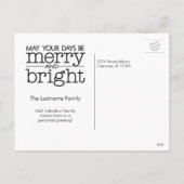 Vrede, liefde en vreugde - 2 foto's - zwart wit feestdagenkaart (Achterkant)