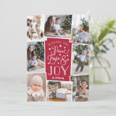 Vrede, liefde en vreugde | Collage voor meerdere f Feestdagenkaart (Staand voorkant)